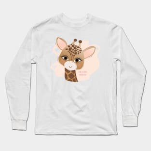 Cute Cool Giraffe Vector Design Long Sleeve T-Shirt